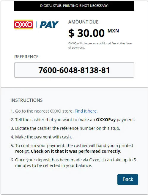 Pago con OXXO en casinos online México